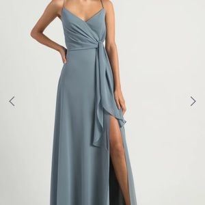 Jenny Yoo dusty blue bridesmaid dress